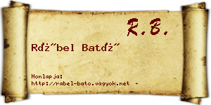 Rábel Bató névjegykártya